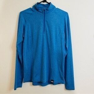 REI Long Sleeve Athletic Training Sweatshirt Women Size Medium Blue Lightweight